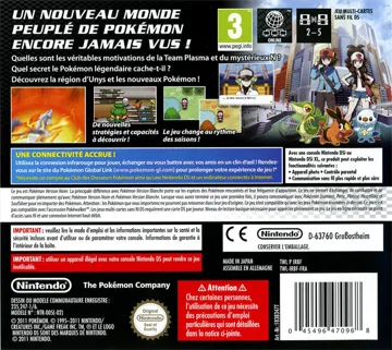 Pokemon - Version Noire (France) (NDSi Enhanced) box cover back